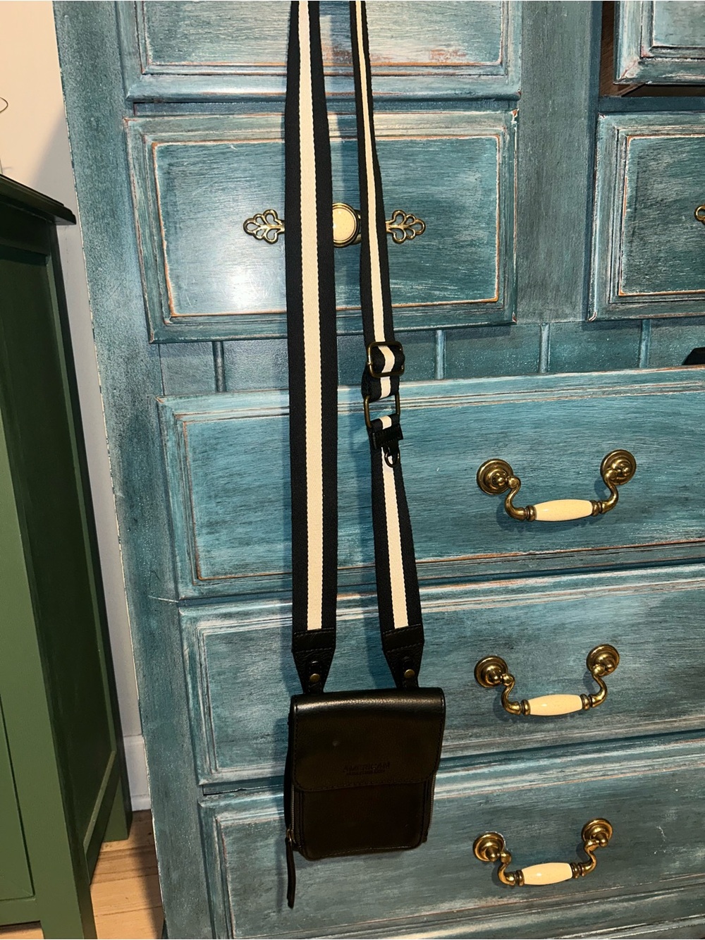 American Leather Co. Black Leather Crossbody Bag